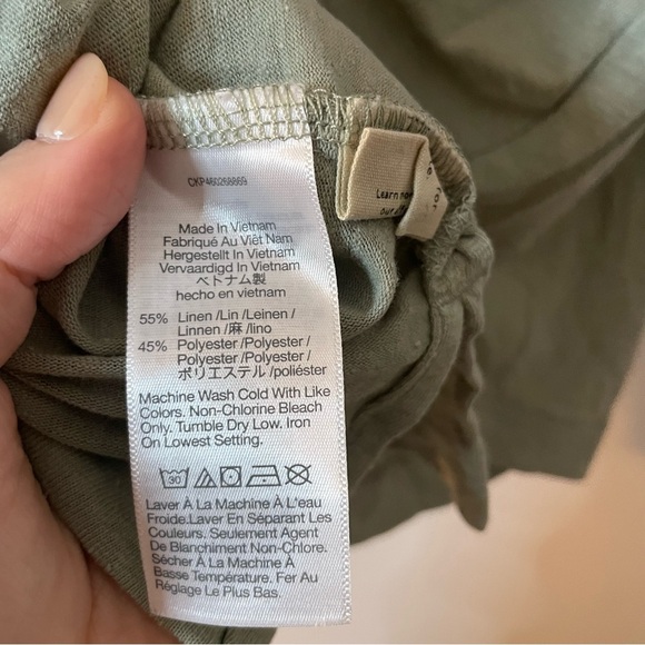 Madewell Linen Blend Women's Sleeveless Top - Green XS - Picture 5 of 5